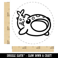 Fascinating Whale Shark with Open Mouth Self-Inking Rubber Stamp for Stamping Crafting Planners