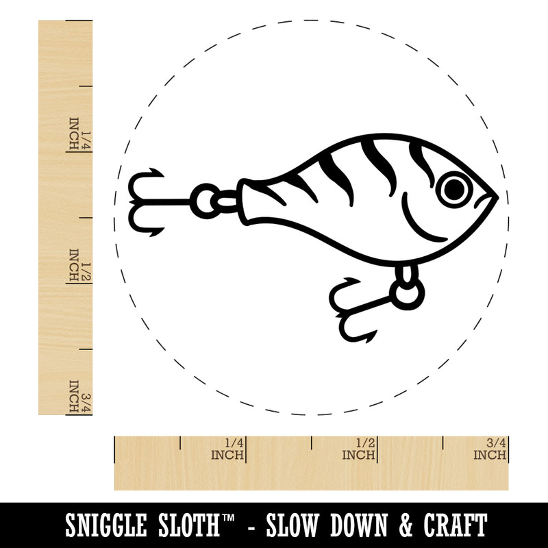 Fishing Lure Bait Self-Inking Rubber Stamp for Stamping Crafting Planners