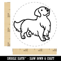 Golden Retriever Standing Dog Self-Inking Rubber Stamp for Stamping Crafting Planners