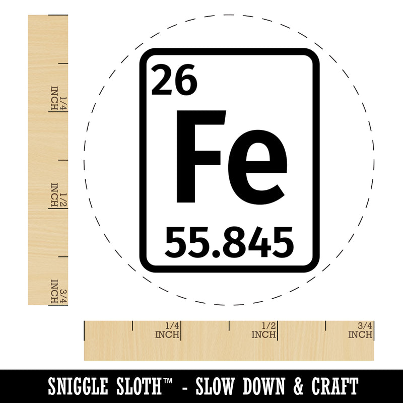 Iron Periodic Table of Elements Science Chemistry Self-Inking Rubber Stamp for Stamping Crafting Planners