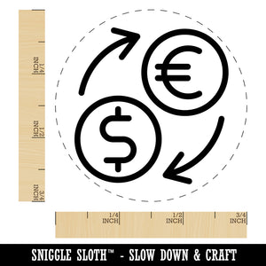 Money Exchange Euro to USD Dollar Self-Inking Rubber Stamp for Stamping Crafting Planners