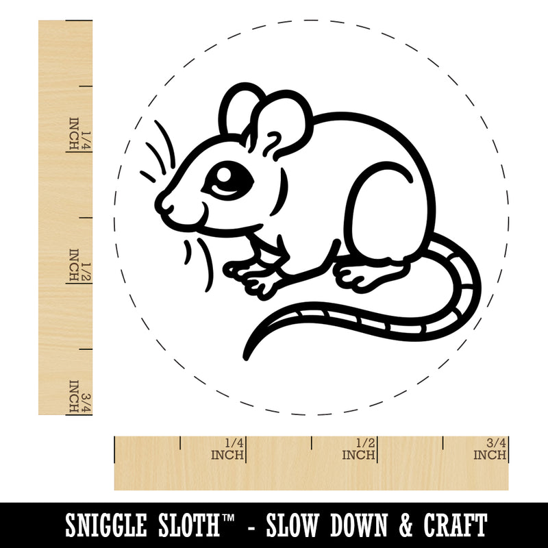 Mouse Rodent Self-Inking Rubber Stamp for Stamping Crafting Planners