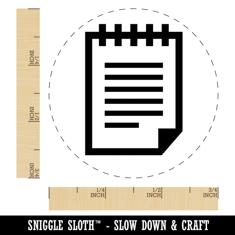 Notepad Piece of Paper Self-Inking Rubber Stamp for Stamping Crafting Planners