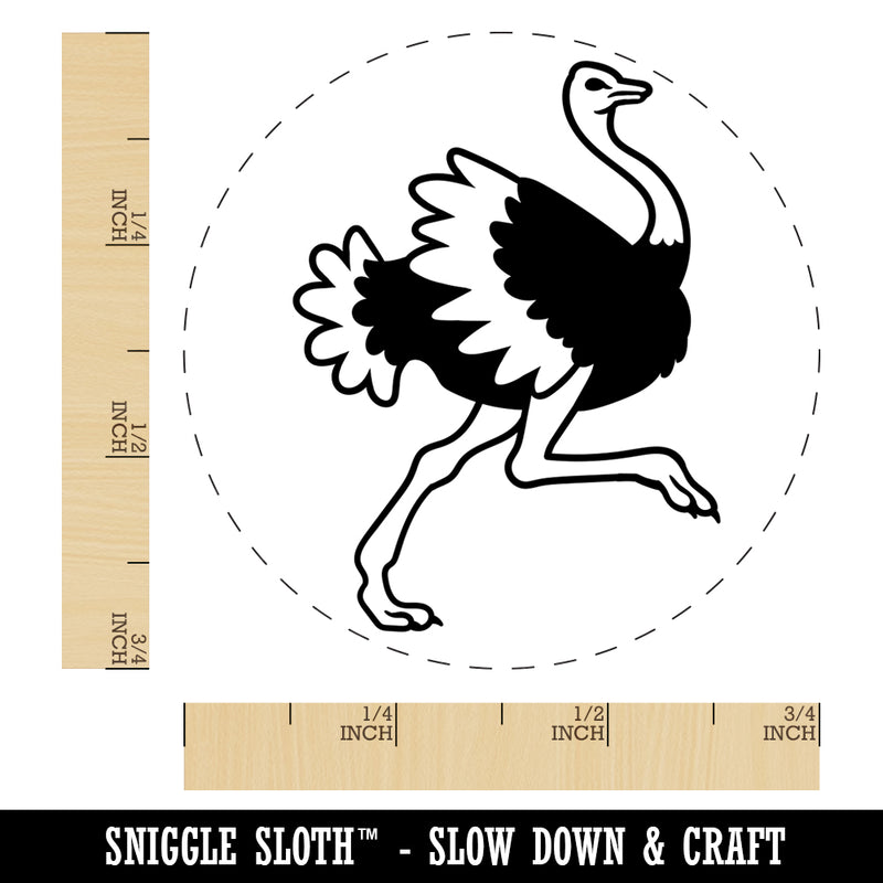 Ostrich Running Self-Inking Rubber Stamp for Stamping Crafting Planners