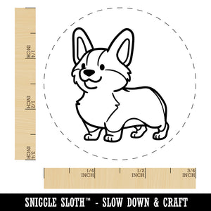 Pembroke Welsh Corgi Standing Dog Self-Inking Rubber Stamp for Stamping Crafting Planners