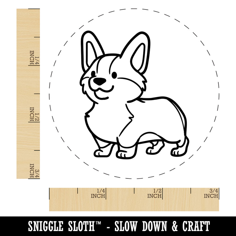 Pembroke Welsh Corgi Standing Dog Self-Inking Rubber Stamp for Stamping Crafting Planners