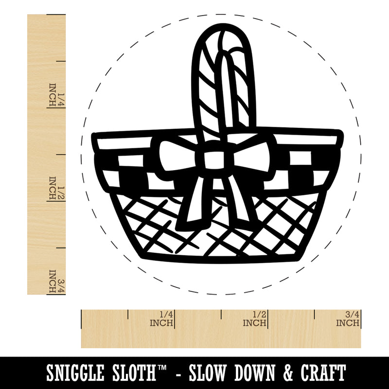 Picnic Basket Plaid Self-Inking Rubber Stamp for Stamping Crafting Planners