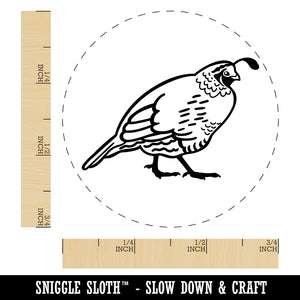 Plump California Quail Self-Inking Rubber Stamp for Stamping Crafting Planners