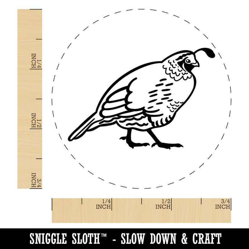 Plump California Quail Self-Inking Rubber Stamp for Stamping Crafting Planners