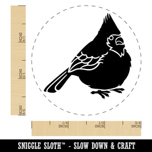 Puffy Cardinal Bird Self-Inking Rubber Stamp for Stamping Crafting Planners