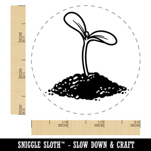 Seed Sprouting from Dirt Self-Inking Rubber Stamp for Stamping Crafting Planners