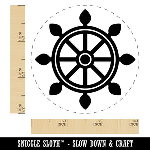 Ship Boat Wheel Nautical Self-Inking Rubber Stamp for Stamping Crafting Planners