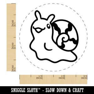 Small Snail Reaching Out Self-Inking Rubber Stamp for Stamping Crafting Planners