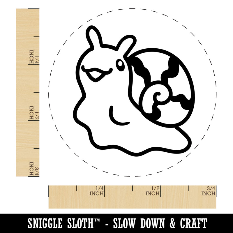 Small Snail Reaching Out Self-Inking Rubber Stamp for Stamping Crafting Planners