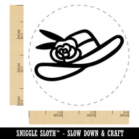 Southern Belle Wide-Brimmed Hat Kentucky Derby Self-Inking Rubber Stamp for Stamping Crafting Planners