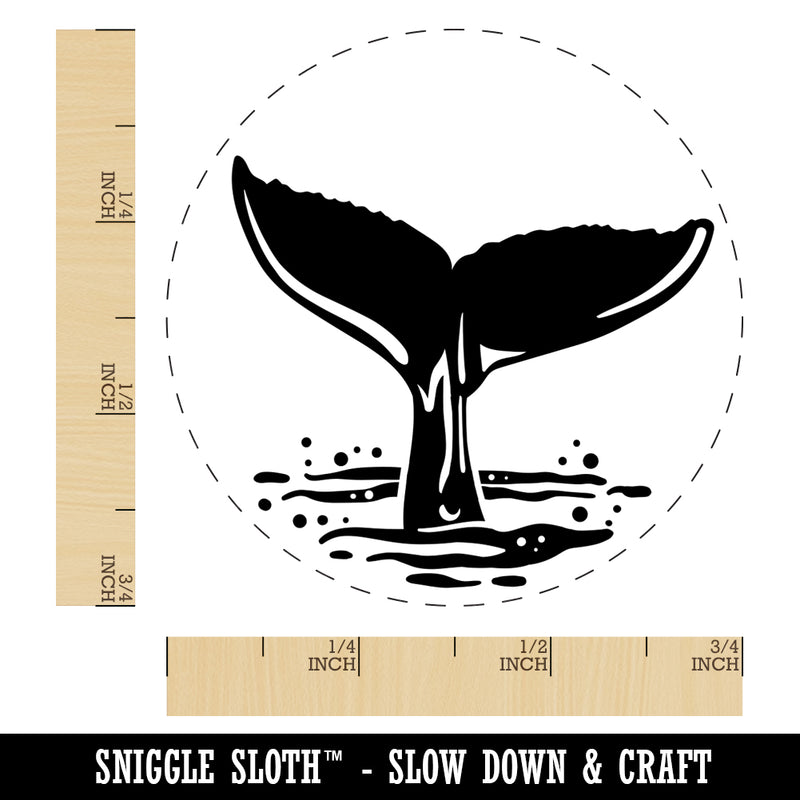 Whale Tail Self-Inking Rubber Stamp for Stamping Crafting Planners