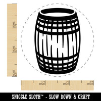 Wine Wood Cask Barrel Upright Self-Inking Rubber Stamp for Stamping Crafting Planners