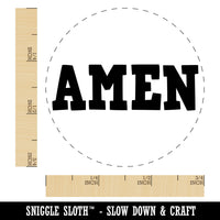 Amen Fun Text Prayer Praying Self-Inking Rubber Stamp for Stamping Crafting Planners