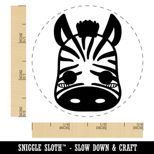 Charming Kawaii Chibi Zebra Face Blushing Cheeks Self-Inking Rubber Stamp for Stamping Crafting Planners