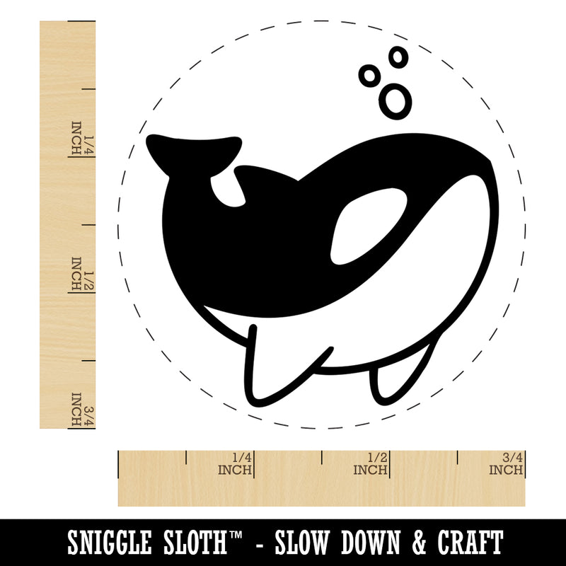 Sweet Kawaii Chibi Killer Whale Self-Inking Rubber Stamp for Stamping Crafting Planners
