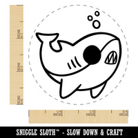 Sweet Kawaii Chibi Shark Self-Inking Rubber Stamp for Stamping Crafting Planners