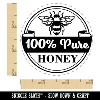 100% Pure Honey Bee for Apiarist Beekeeper Self-Inking Rubber Stamp for Stamping Crafting Planners