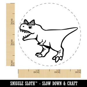 Aggressive Carnotaurus Horned Cretaceous Dinosaur Self-Inking Rubber Stamp for Stamping Crafting Planners