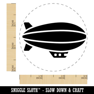 Blimp Dirigible Zeppelin Airship Silhouette Self-Inking Rubber Stamp for Stamping Crafting Planners