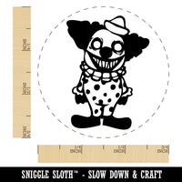 Creepy Spooky Little Grinning Clown Horror Self-Inking Rubber Stamp for Stamping Crafting Planners