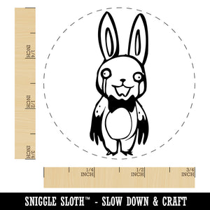 Creepy Spooky Murder Bunny Rabbit Horror Self-Inking Rubber Stamp for Stamping Crafting Planners