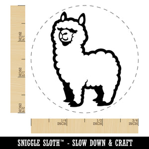 Cute Alpaca is Fluffy and Fuzzy Self-Inking Rubber Stamp for Stamping Crafting Planners