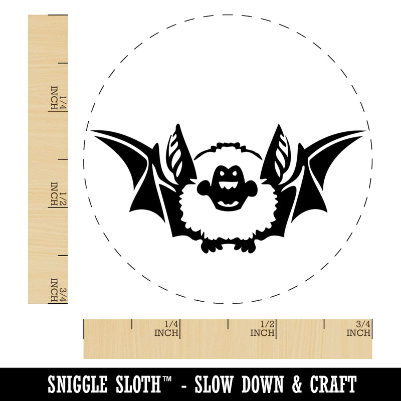 Cute Little Fuzzy Bat Self-Inking Rubber Stamp for Stamping Crafting Planners