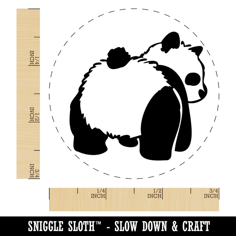 Cute Panda Bear Butt Behind Self-Inking Rubber Stamp for Stamping Crafting Planners