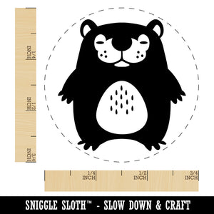 Cute Sleepy Baby Bear Self-Inking Rubber Stamp for Stamping Crafting Planners