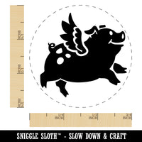 Flying Pig with Wings Self-Inking Rubber Stamp for Stamping Crafting Planners