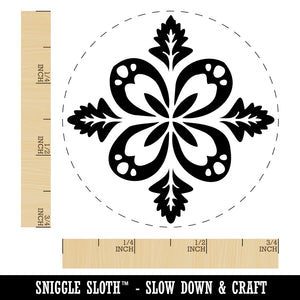 Forest Flower Petal and Leaf Design Self-Inking Rubber Stamp for Stamping Crafting Planners