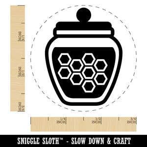 Honey Jar with Honeycomb Self-Inking Rubber Stamp for Stamping Crafting Planners