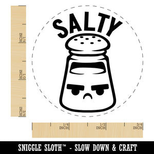 Kawaii Cute Salty Grumpy Salt Self-Inking Rubber Stamp for Stamping Crafting Planners