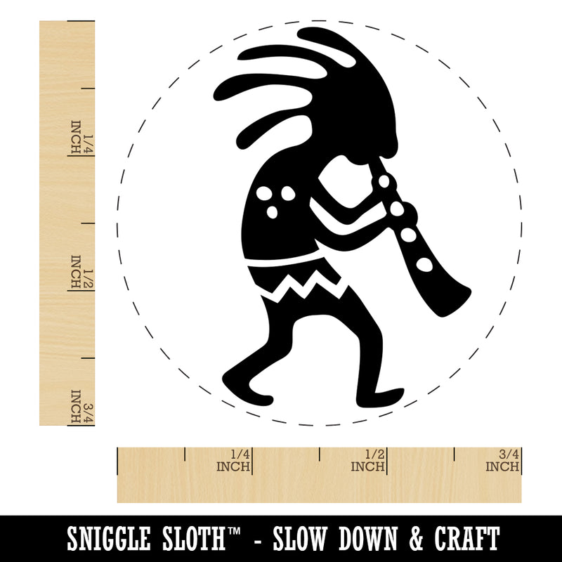 Kokopelli Southwest Native American Fertility Deity Self-Inking Rubber Stamp for Stamping Crafting Planners