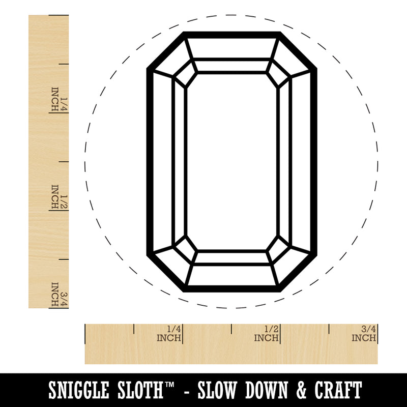 Octagon Gem Cut Diamond Jewelry Self-Inking Rubber Stamp for Stamping Crafting Planners