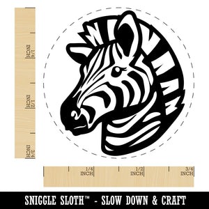 Striped Zebra Head Self-Inking Rubber Stamp for Stamping Crafting Planners