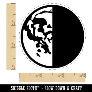 Third Last Quarter Moon Phase Self-Inking Rubber Stamp for Stamping Crafting Planners