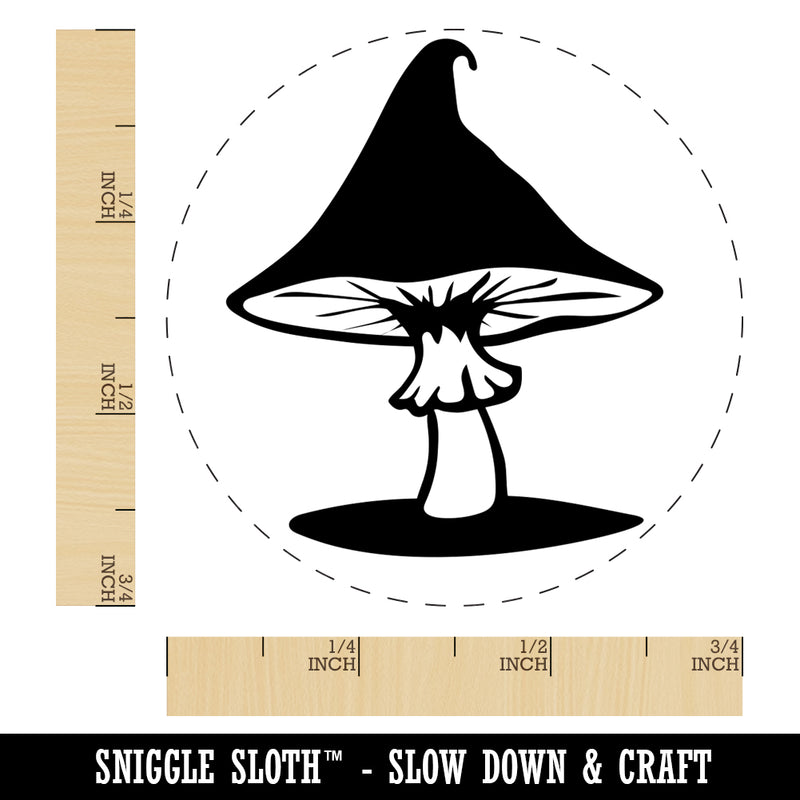 Whimsical Magical Wizard Cap Mushroom Fungi Self-Inking Rubber Stamp for Stamping Crafting Planners