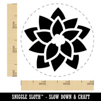 Christmas Poinsettia Self-Inking Rubber Stamp Ink Stamper for Stamping Crafting Planners