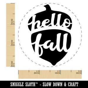 Hello Fall Acorn Self-Inking Rubber Stamp Ink Stamper for Stamping Crafting Planners