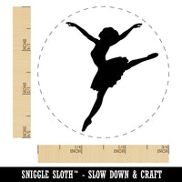 Lady Girl Ballerina Dancing Jumping Ballet Dance Self-Inking Rubber Stamp Ink Stamper for Stamping Crafting Planners
