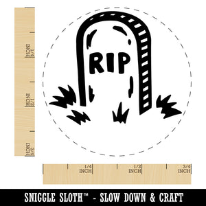 RIP Headstone Gravestone Tombstone Halloween Self-Inking Rubber Stamp Ink Stamper for Stamping Crafting Planners