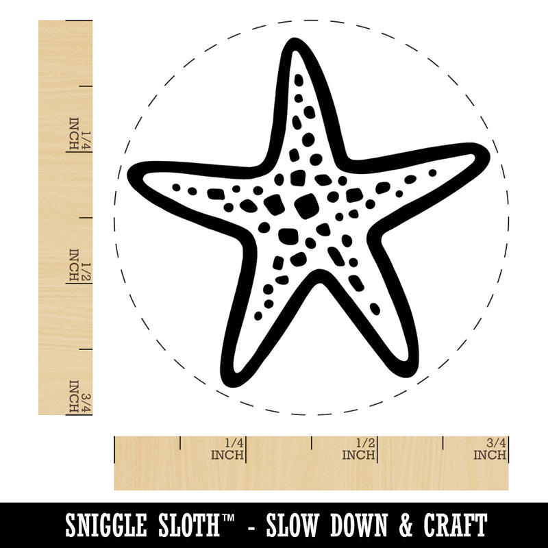 Starfish Sea Star Self-Inking Rubber Stamp Ink Stamper for Stamping Crafting Planners