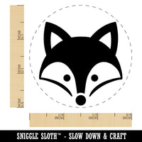 Sweet Fox Head Face Self-Inking Rubber Stamp Ink Stamper for Stamping Crafting Planners