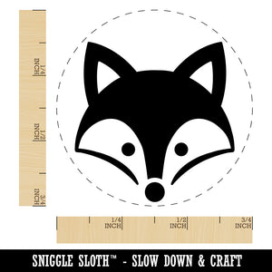 Sweet Fox Head Face Self-Inking Rubber Stamp Ink Stamper for Stamping Crafting Planners